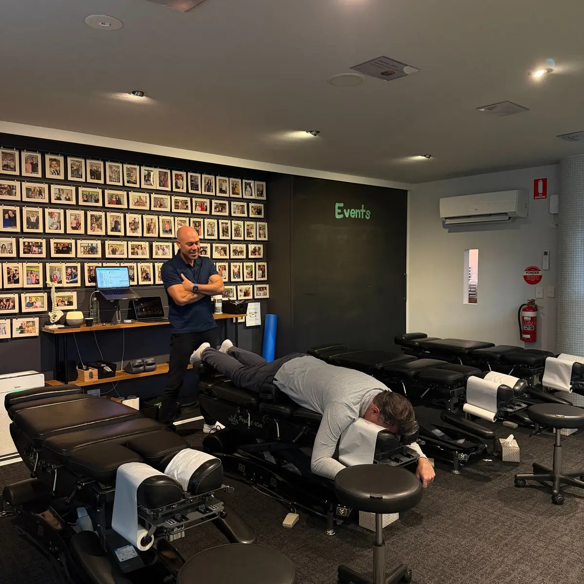 Patients being adjusted in the Vida Lifestyles clinic room